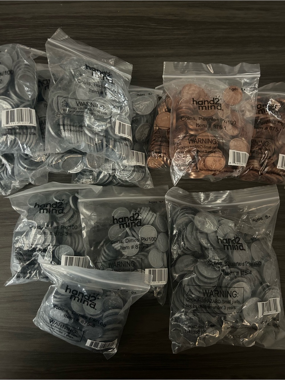 Assorted Play Coins - Silver and Copper